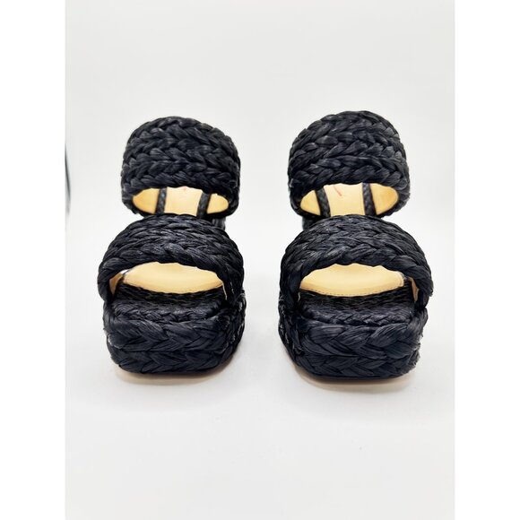 Bottega Veneta Trinity Canalazzo Woven Platform Sandals in Black - Picture 7 of 12